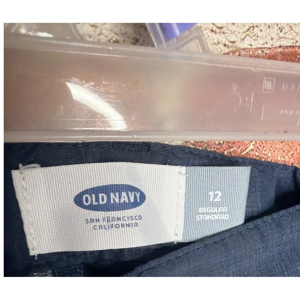 Old Navy Boys Navy Blue Chino Shorts Size 12 Regular Standard Flat Front School